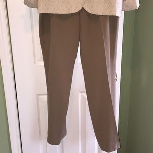 Tan Slacks KASPER 14 Dressy Pants